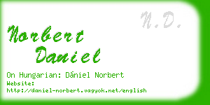 norbert daniel business card
